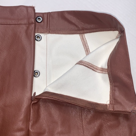 Ookie & Lala Faux Leather Skirt in Luggage. Small - Picture 12 of 12